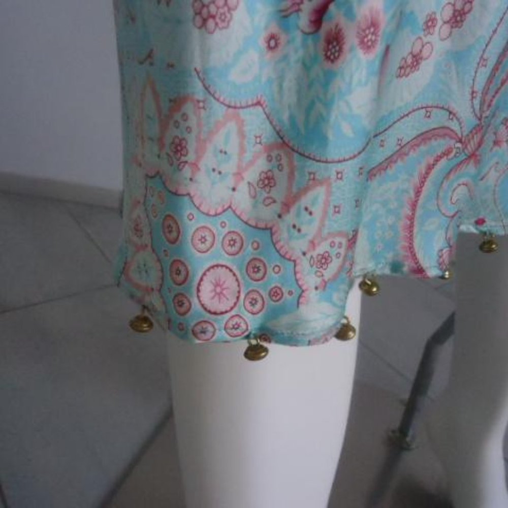 VTG Plenty Tracy Reese print and beaded silk slip dress - Picture 5 of 9